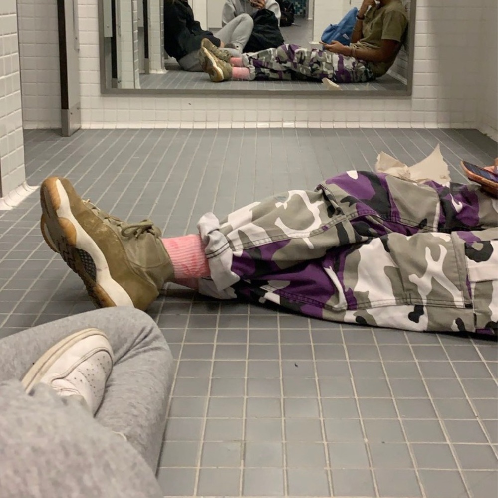 Purple camo pants